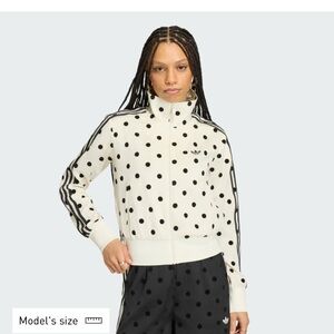 adidas Cream and Black Polka Dot Track Jacket and Pants